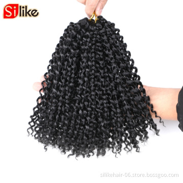 8inch Synthetic Kinky Curly hair Marley Bob 3 pcs/pack Malaysian Deep Wave Curly Crochet Braids Hair Extensionjerry Curl Hair